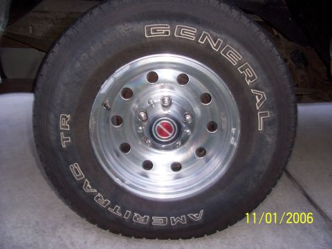 1994 Ford Bronco - Close-up of a wheel and tire, likely from an older truck or SUV.
