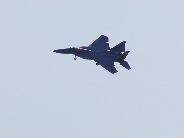 F-15E "dirty" fly-by.