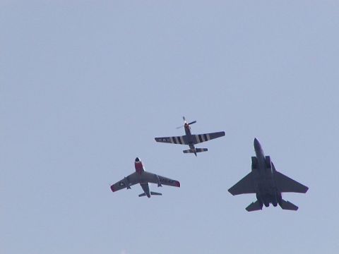 1998 Ford Taurus - F-15, P-51, & F-86. 50 Years of Aviation demonstration.