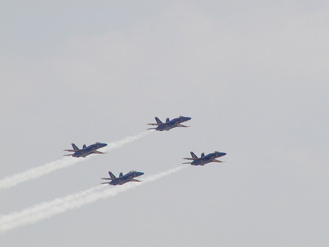 Blue Angels. Pics speak for themselves. NOTE:  Some pics where under exposed and had to be brightened, hence some are grainy.