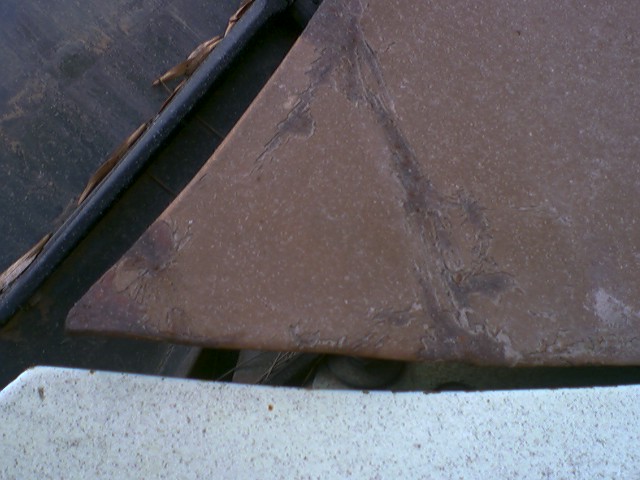 Brown fender detail of a 1973 Ford Ranchero