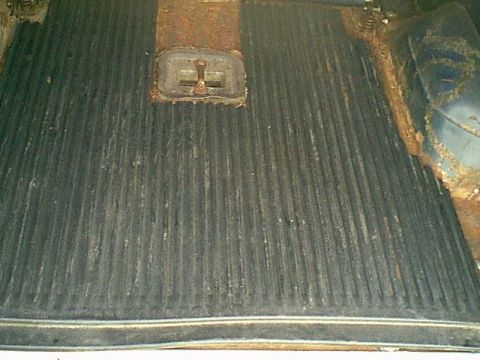 1983 Ford Bronco - Here is the rear bed liner with the rear seat flipped up.