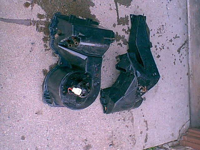 This is the stock 1983 heater / vent air box. the left is under the hood and the right is the part that goes in the dash inside the cab.