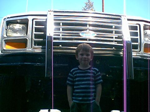 1983 Ford Bronco - Here is Christian and the stock old bumper.