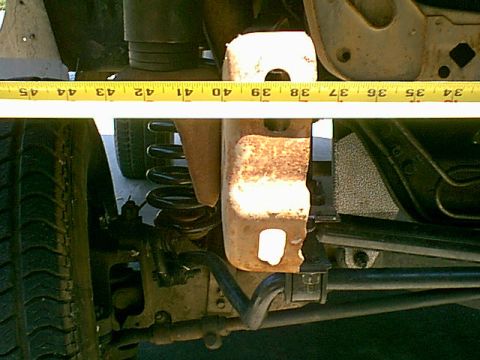 1983 Ford Bronco - center bumper mount to center bumper mount hole is 38" inches.