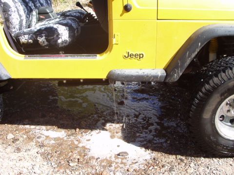 1993 Ford Bronco - good thing jeeps have a drain