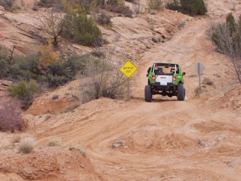 1993 Ford Bronco - bridge crossing on Fins and Things trail