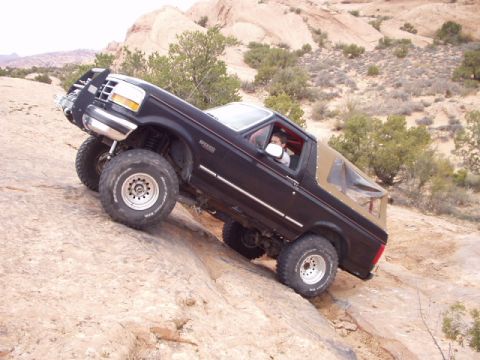 1993 Ford Bronco - dave climbing a ledge