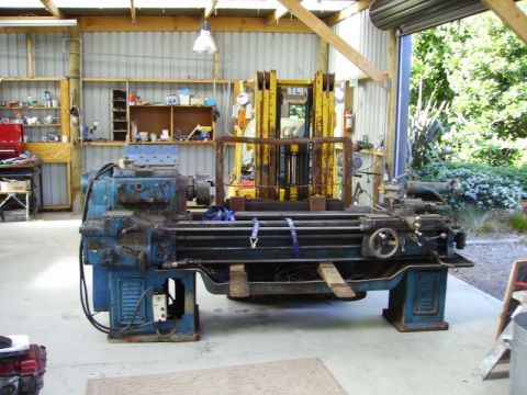 1969 Lincoln Continental - Sidney Lathe on forklift