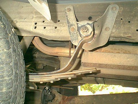 1983 Ford Bronco - is this what they call rearching the spring? it was fun towing this back home.