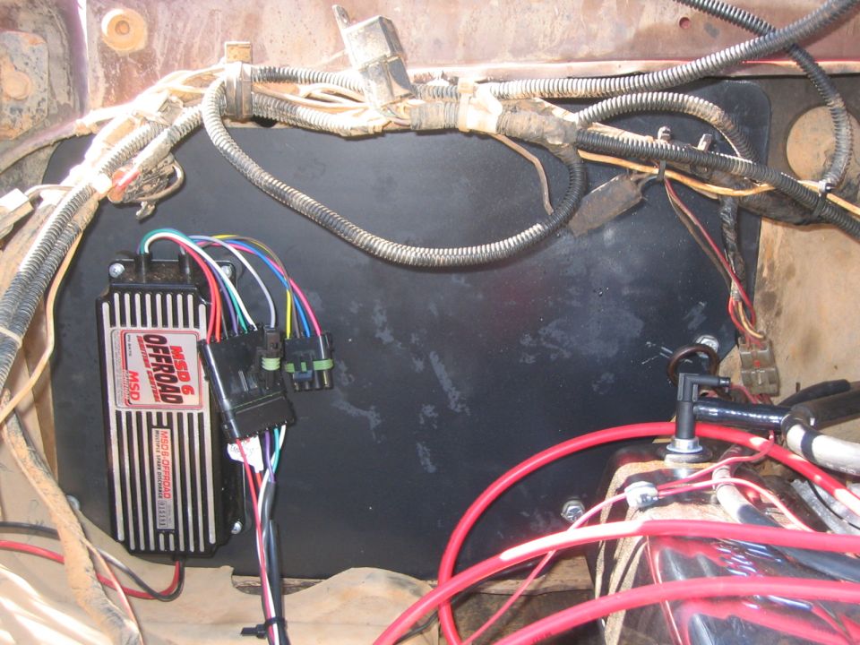 MSD 6 Off Road Ignition on panel in place of heater box...