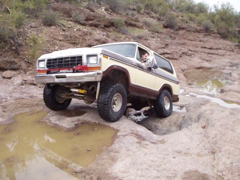 1993 Ford Bronco - eric climbing a ledge