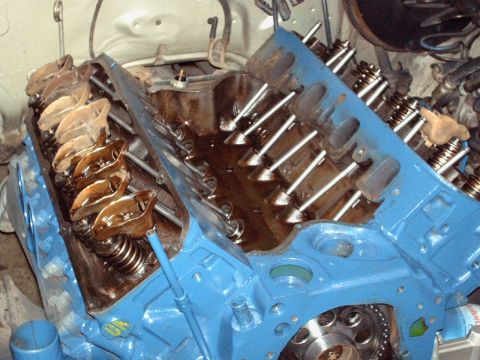 1973 Ford Ranchero - the cast iron 2 barrel intake manifold has been removed and a new cam, lifters, pushrods, springs, seals & locks have been installed withou…