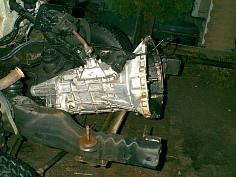 1983 Ford Bronco - here is the pass side of the tranny.