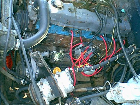 1983 Ford Bronco - Here is the ac compressor removed.