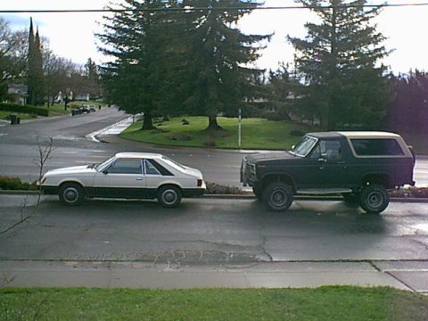 1983 Ford Bronco - here she is from my front door.