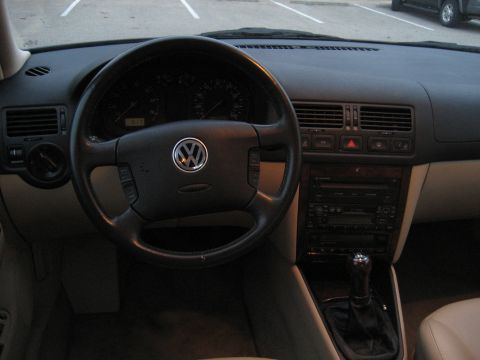2002 Volkswagen Jetta - Interior view of a 2002 Volkswagen Jetta, showing the dashboard, steering wheel, and gear shifter.
