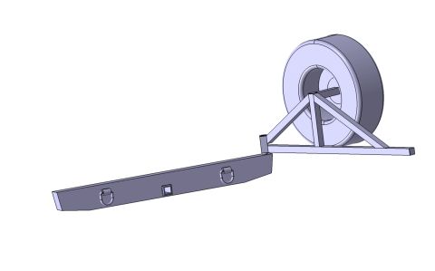 2000 Chevrolet Tahoe - Diagram shows a rear bumper with an integrated spare tire mount.