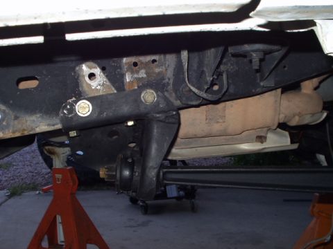 1993 Ford Bronco - we laid back the radias arm mount aprox 20* to get rid of the bid in the arms. so far it looks like its going to work well