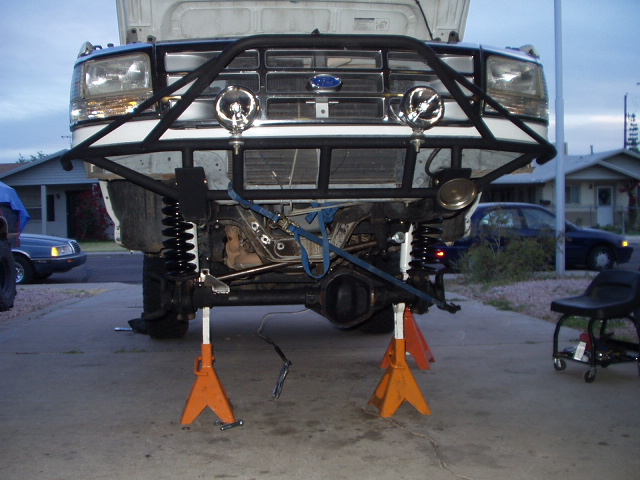 centering the axle and mounting the trac bar