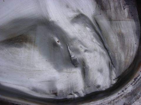1987 Ford Bronco - inside of my diff cover from where the ring gear hit the cover. I drive backwards into rocks, yeah I am dumb.