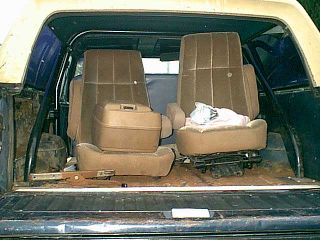 sometimes good things happen. ithese were going in a 78 ford flatbed but the floor pan was so different it was not worth it to him so i got them. new captains chairs and center box. these are in good shape and have arm rests. this was a direct bolt in swap.