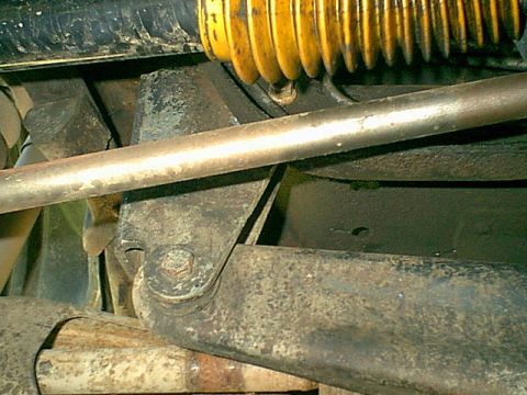 1983 Ford Bronco - this is the front view of the torn mount.