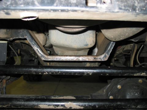 1981 Ford Bronco - This photo shows the underside of a vehicle, focusing on suspension and drivetrain components, not a specific model year.