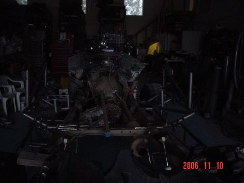 1978 Ford Bronco - Workshop scene with vehicle frame and engine components. Date stamp visible: 2006 11 10.