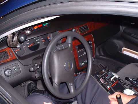 2006 Ford E350 - Police Impala interior.