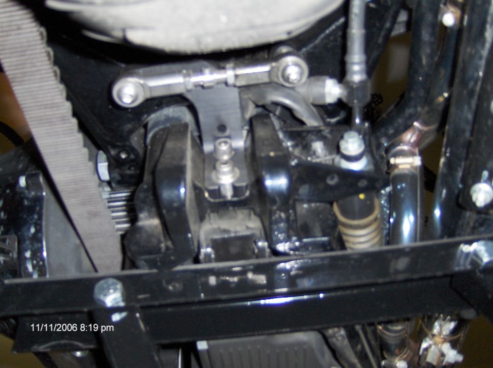 Engine part with belt and visible date stamp 11/11/2006