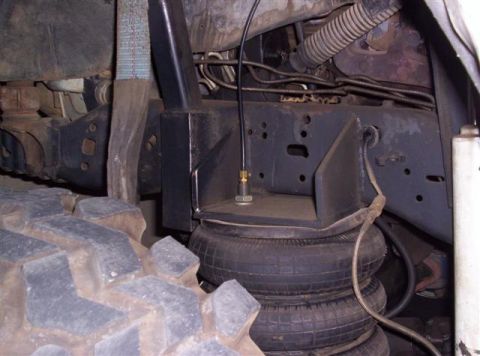 1995 Ford Bronco - This image shows the air springs and suspension components of a vehicle, not the exterior body.