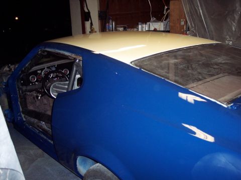 1971 Ford Mustang - This 1971 Ford Mustang is undergoing a repaint project with custom interior modifications.