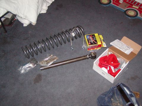 1991 Ford Bronco - SAS parts... dom extentions w/ johnny joints.. superflex 6" coils, bushings brake lines and not shown are 5" leaf packs