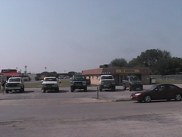group shot in parking lot