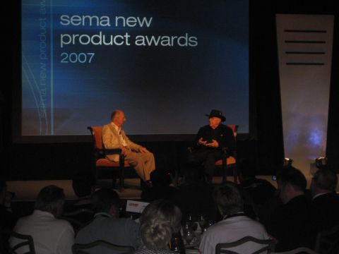 1998 Ford Crown Victoria - The SEMA New Product Awards ceremony in 2007 featured a discussion on stage with an audience watching.