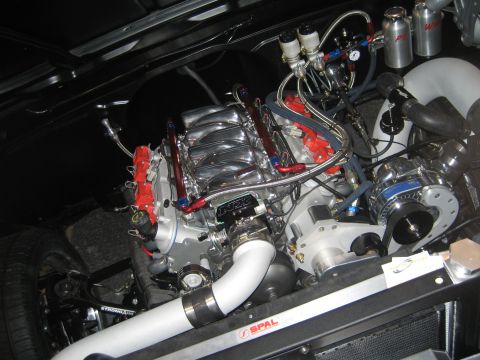 1998 Ford Crown Victoria - Customized engine bay with polished components and performance upgrades.