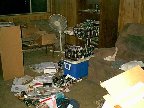 1983 Ford Bronco - here is around his chair.