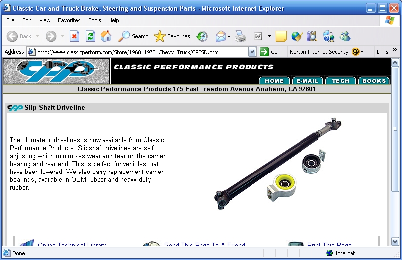 Slip shaft driveline and carrier bearings