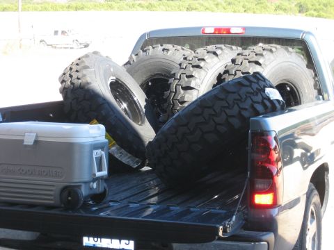 1986 Ford Bronco - the new meats along with a cooler full of beer