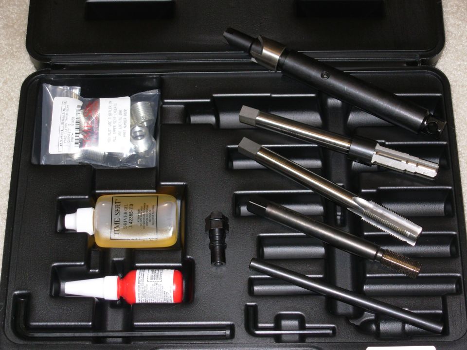 This is the instruction page for using this kit:
http://www.timesert.com/html/triton_repair.html

...and this is the video:
http://www.timesert.com/video/Ford-sparkplug.wmv