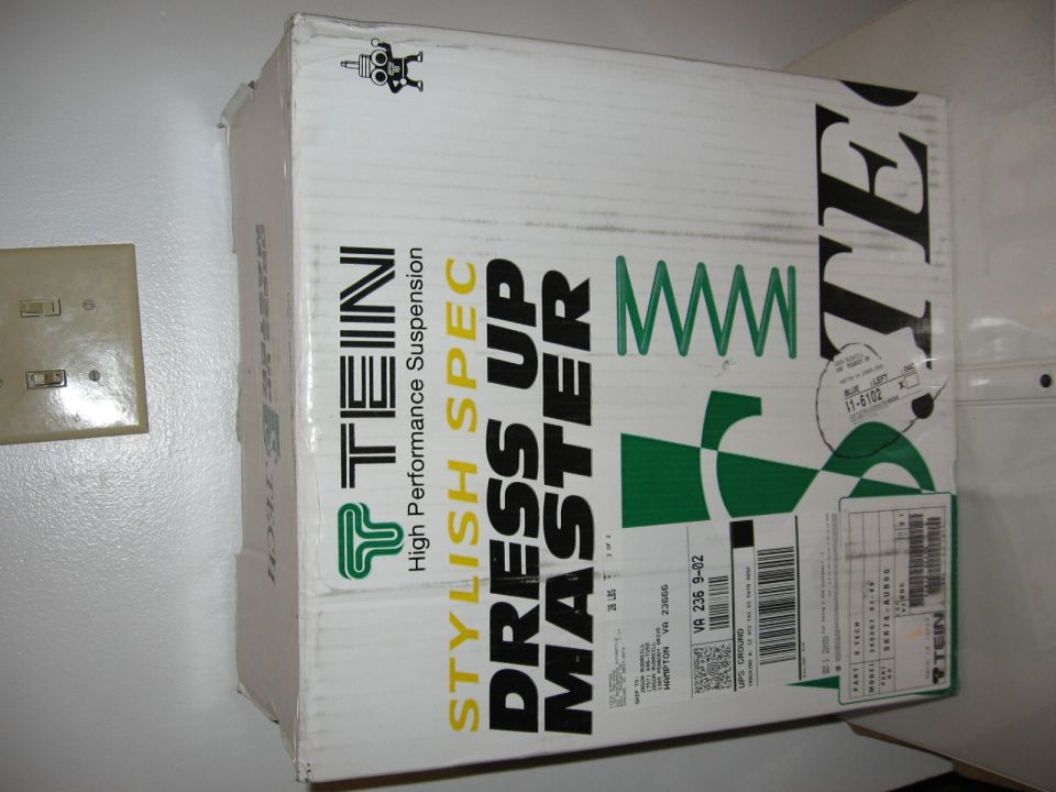 Tein Stylish Spec Dress Up Master suspension box with UPS shipping label