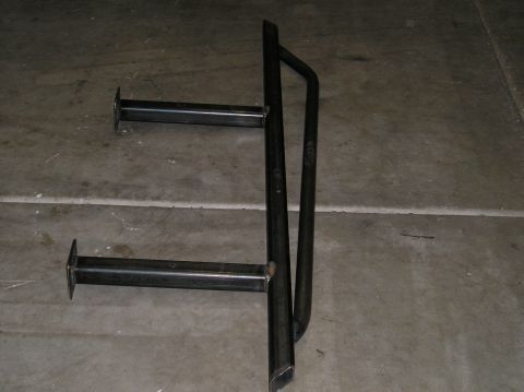 1993 Ford Bronco - Custom steel bumper with two mounting brackets, likely for an off-road vehicle.