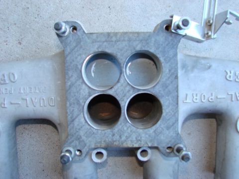 1979 Ford Bronco - Intake manifold with 'DUAL-PORT' and 'PATENT PENDING' visible.