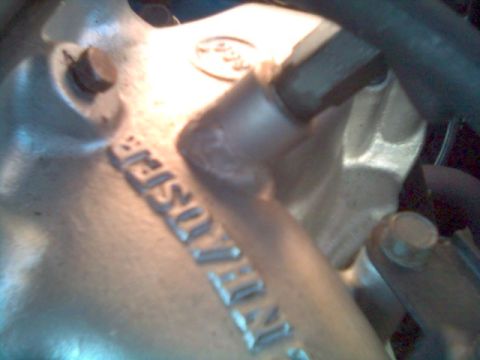 1972 Ford Ranchero - weld repair, a 1" piece of bar stock was added, drilled and tapped