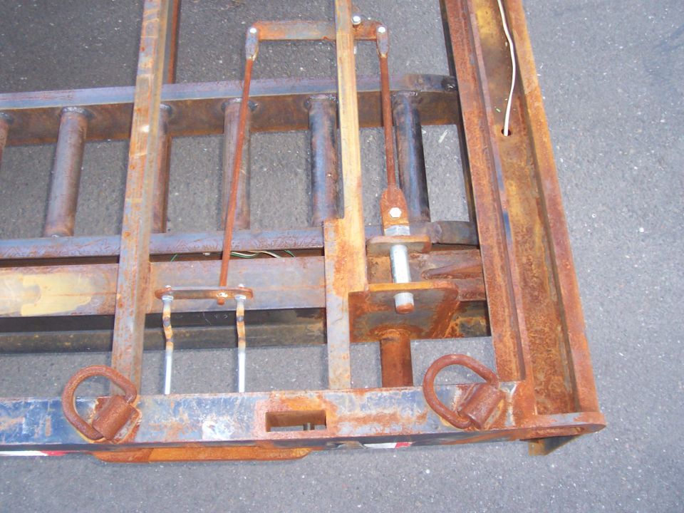 left rear corner of trailer