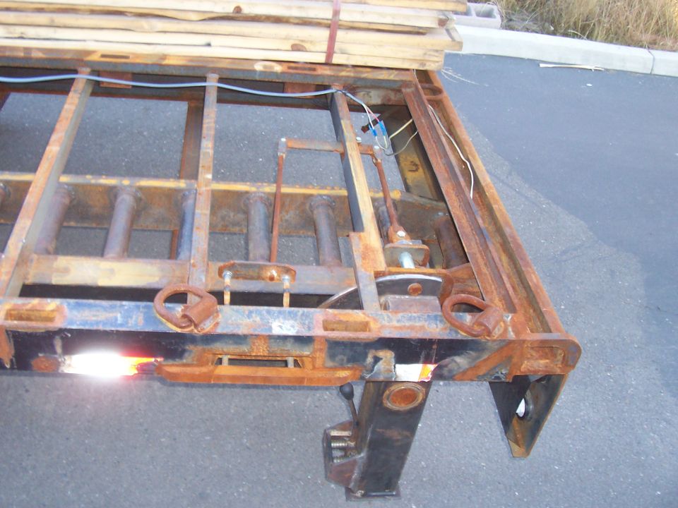 rear support jack dropped down in to position