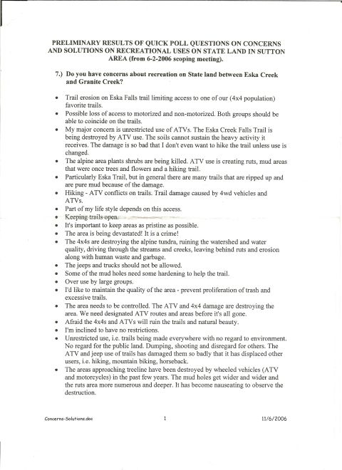2003 Jeep TJ - This document details concerns and solutions regarding recreational uses on state land, including issues with trail erosion and damage from…
