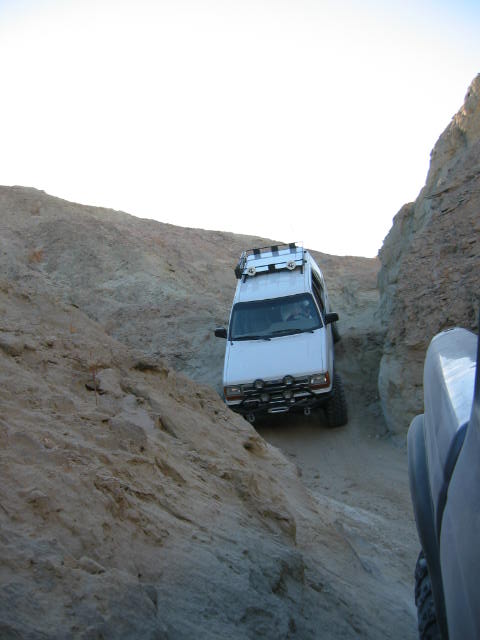 1997 Ford Ranger - A 1997 Ford Ranger navigates a challenging off-road trail in a canyon.