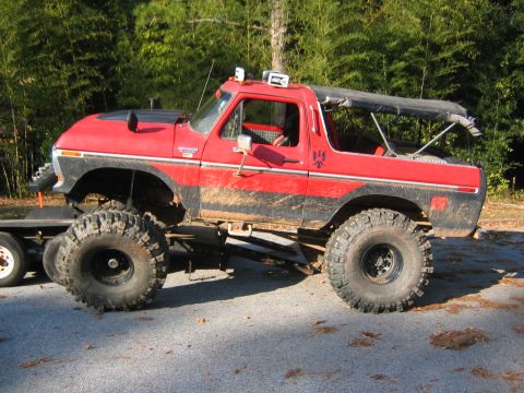 1979 Ford Bronco - Modified 1978 Ford Bronco with large off-road tires and a lifted suspension.
